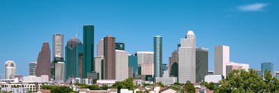 Downtown Houston, Texas skyline on a clear day